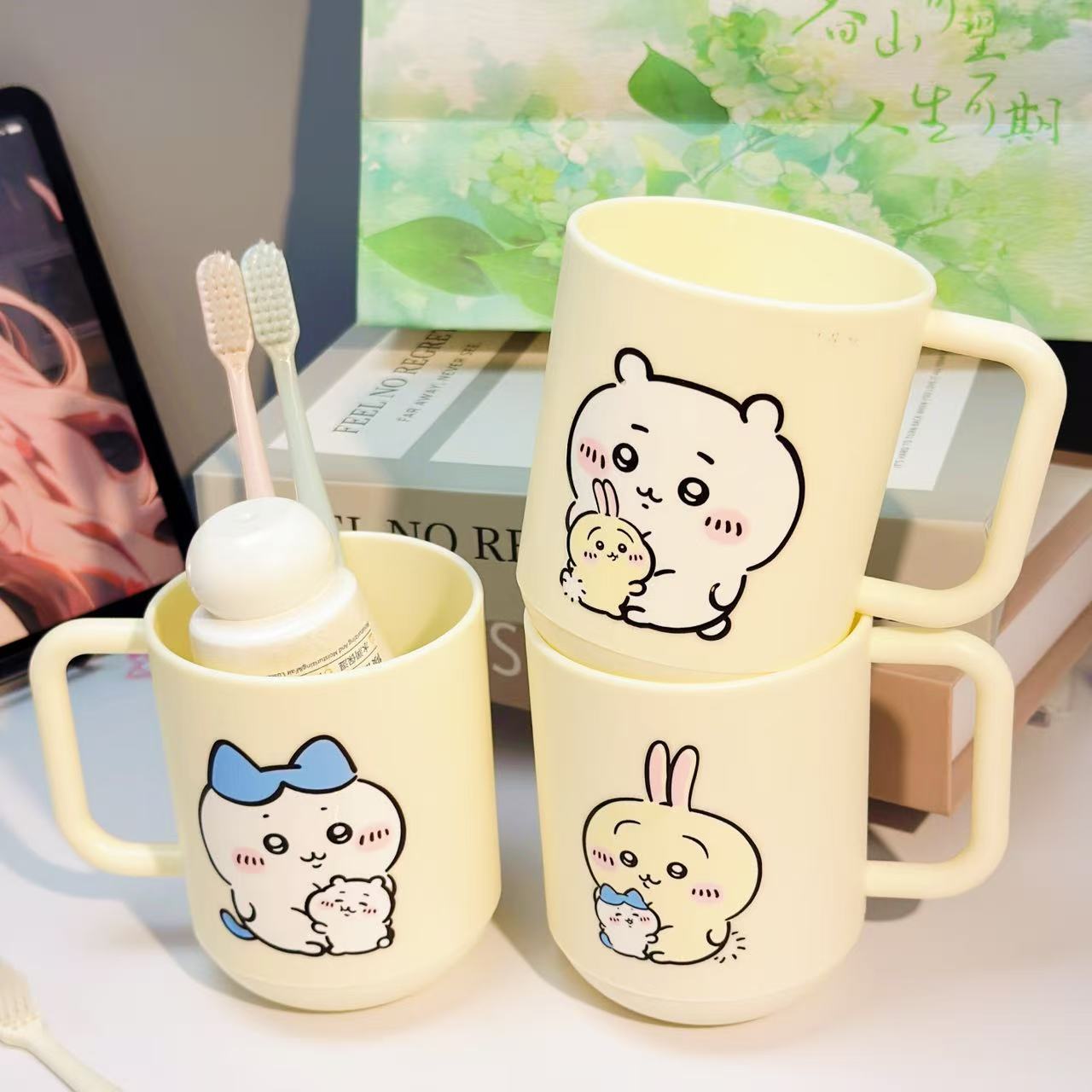Home Bathroom Gadgets - Chiikawa Usagi Hachiware Plastic Mouthwash Cup