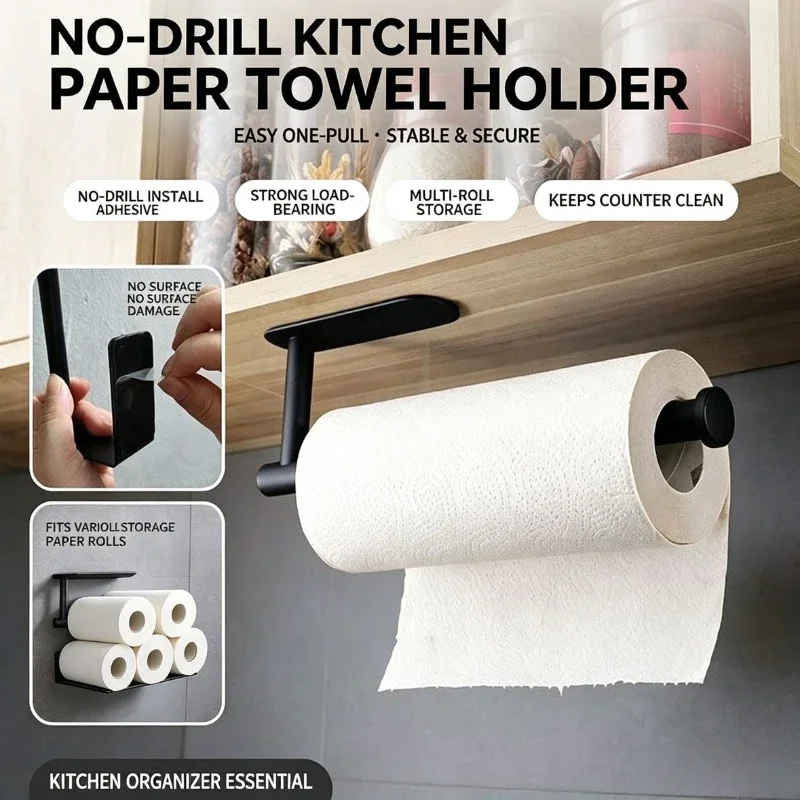 Home Bathroom Wallpaper - Paper Roll Holder Towel Rack Hanging