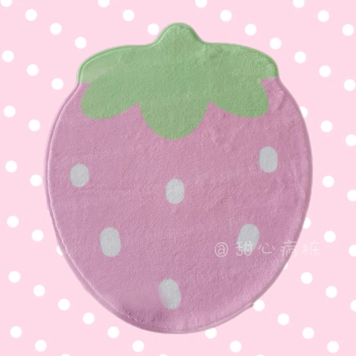 Zara Home Bathroom Rug - VIKAMA Sweet Strawberry Floor Mat, Bedroom