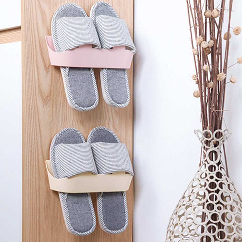 Home Needs Bathroom Cleaning - 5Pcs Wall Slippers Shelf Space Saving