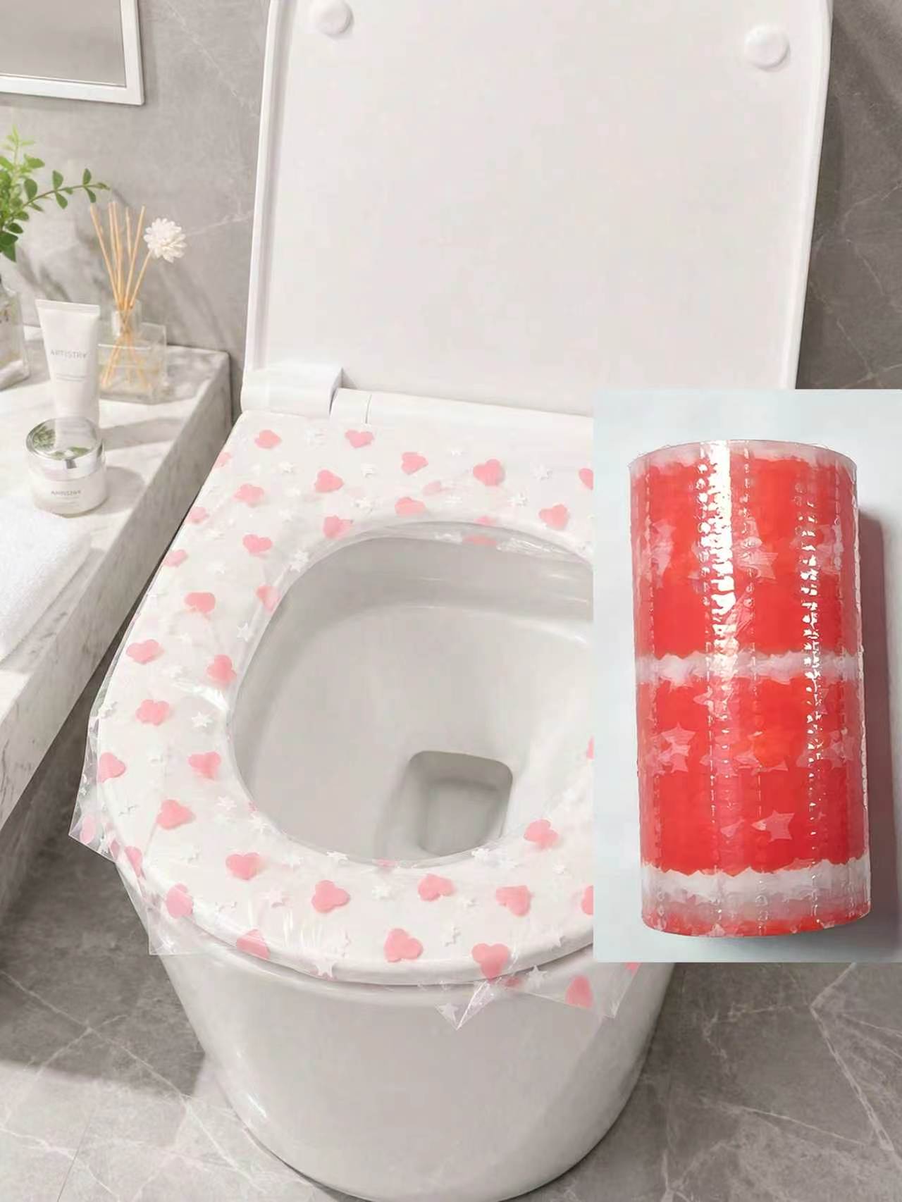 Home Bathroom Gadgets - 133pcs/roll disposable toilet seat covers, waterproof