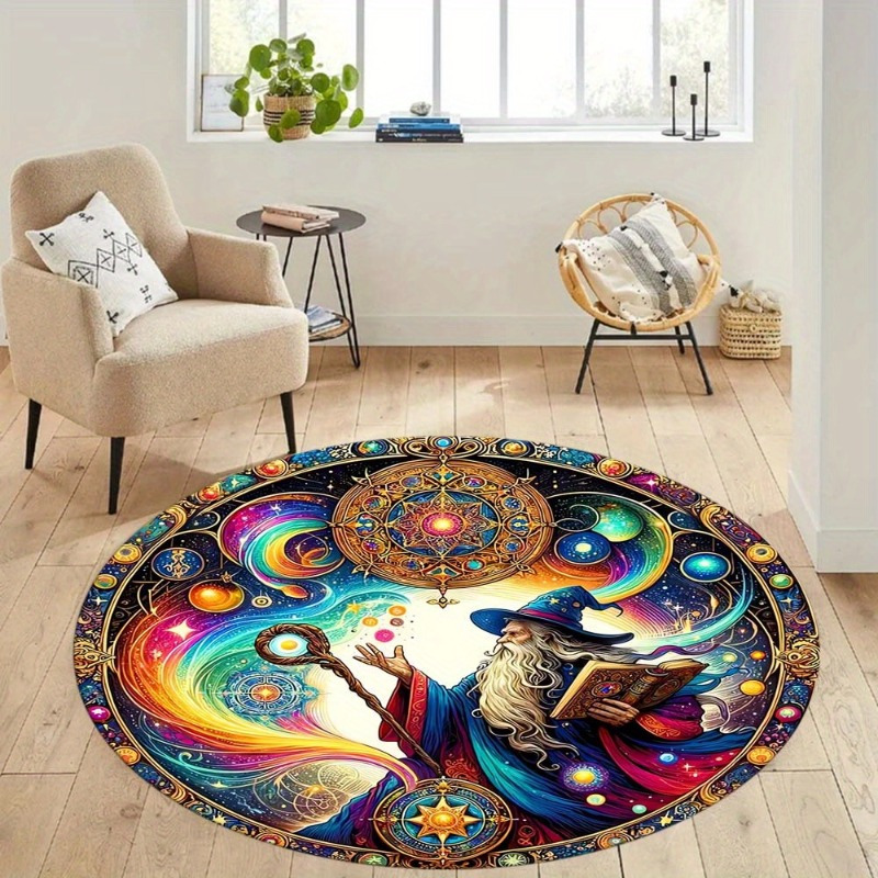 Wizard Fantasy Art Round Rug F - Home Bathroom Colors ulasan dan harga