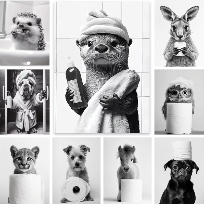 Animal Bathroom Toilet Paper C - Home Bathroom Wallpaper ulasan dan harga