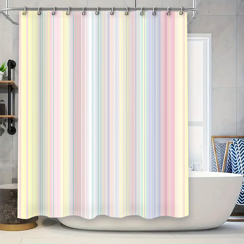 Soft Striped Shower Curtain Pa - Home Bathroom Colors ulasan dan harga