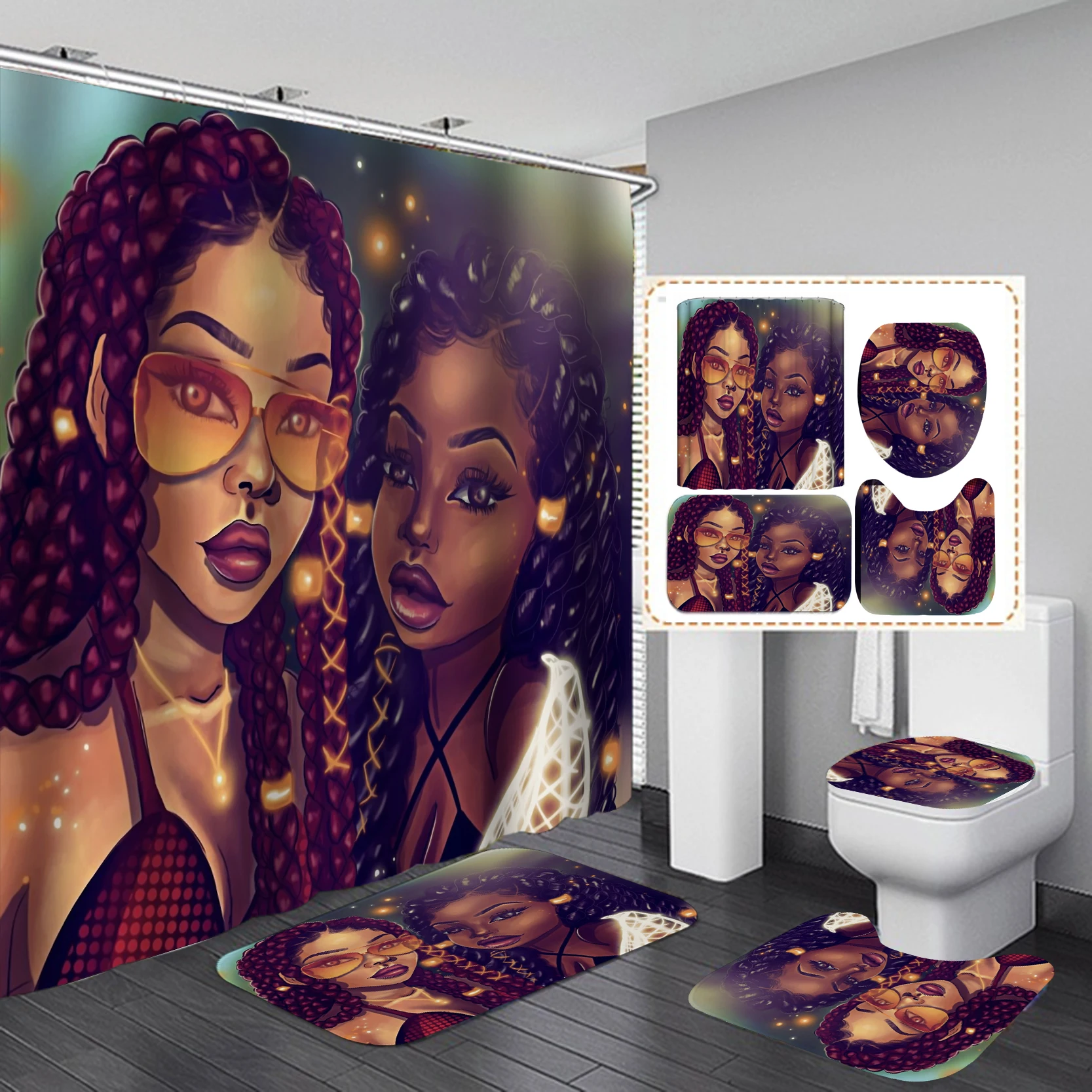Home Goods Cool African Girl C - Home Goods Bathroom Accessories ulasan dan harga