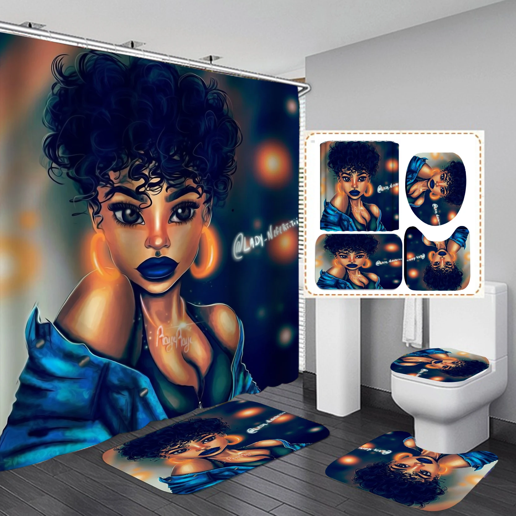 Home Goods Cool African Girl C - Home Goods Bathroom Accessories ulasan dan harga
