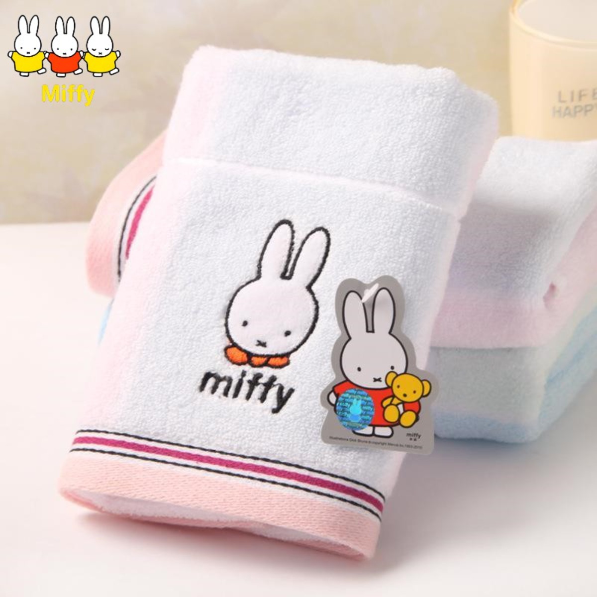 Miffy Rabbit Pure Cotton Towel - Home Goods Bathroom Accessories ulasan dan harga