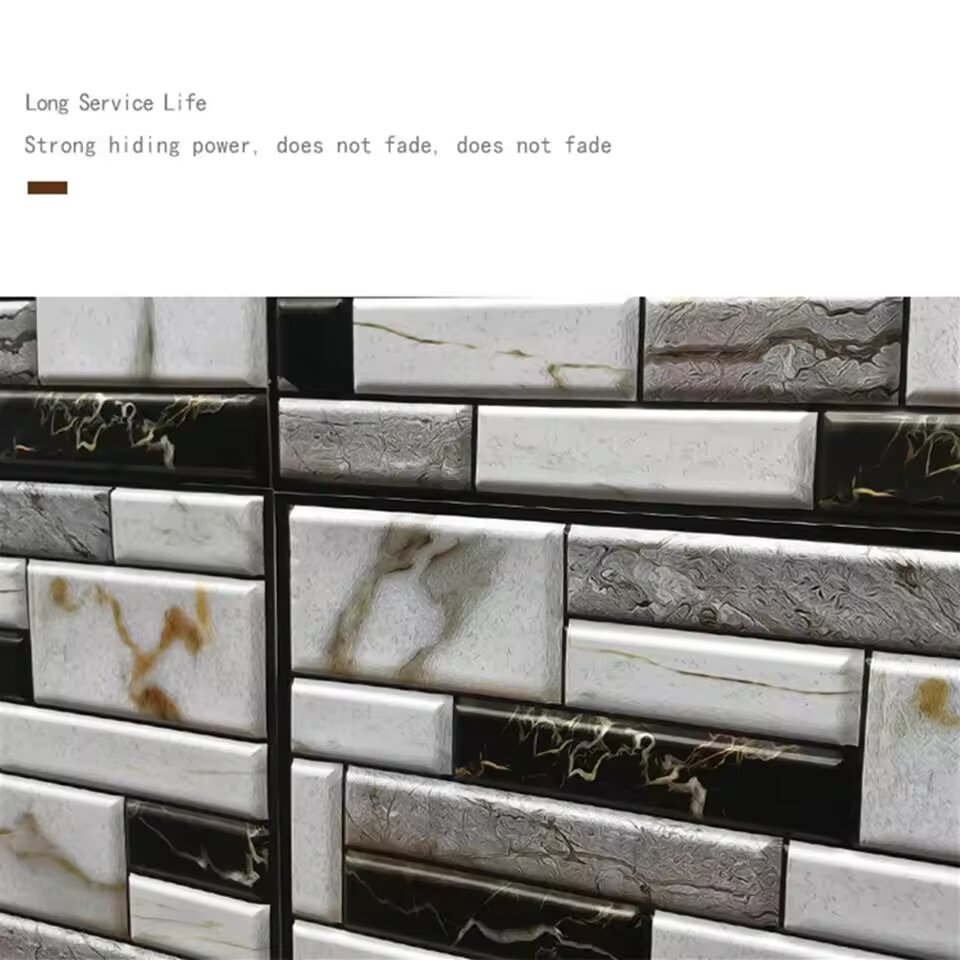 5/10pcs Self Adhesive Tile Wal - Home Bathroom Wallpaper ulasan dan harga