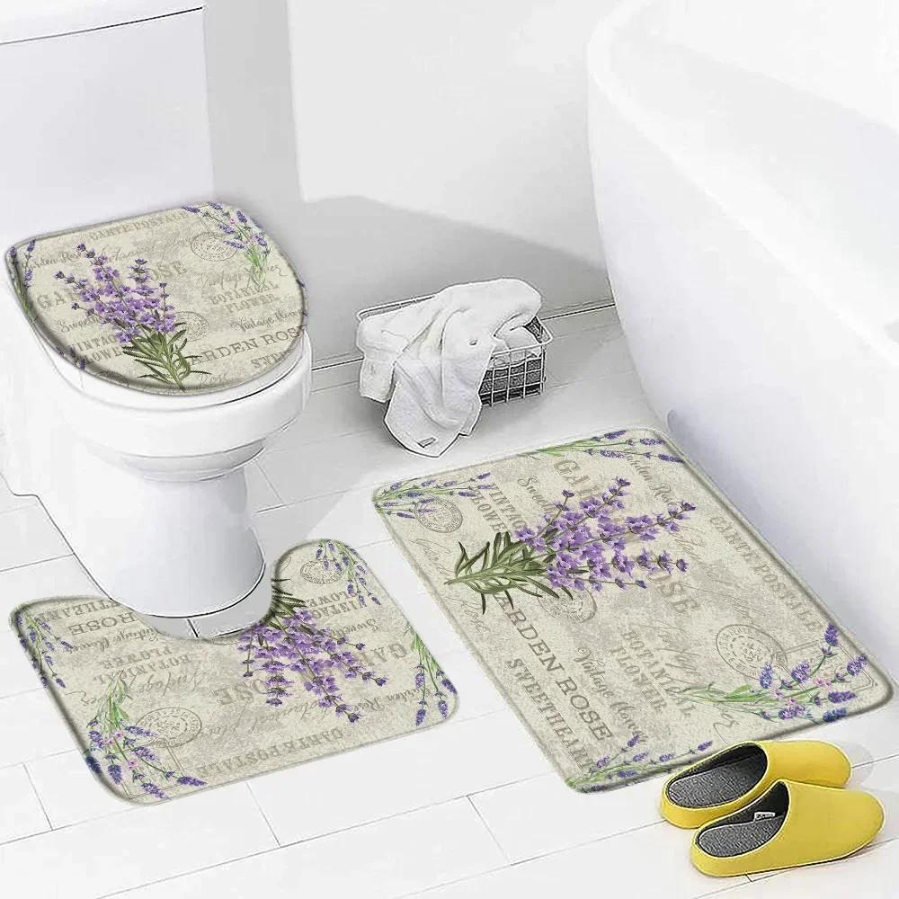 Purple Lavender Bath Mat Set N - Zara Home Bathroom Rug ulasan dan harga