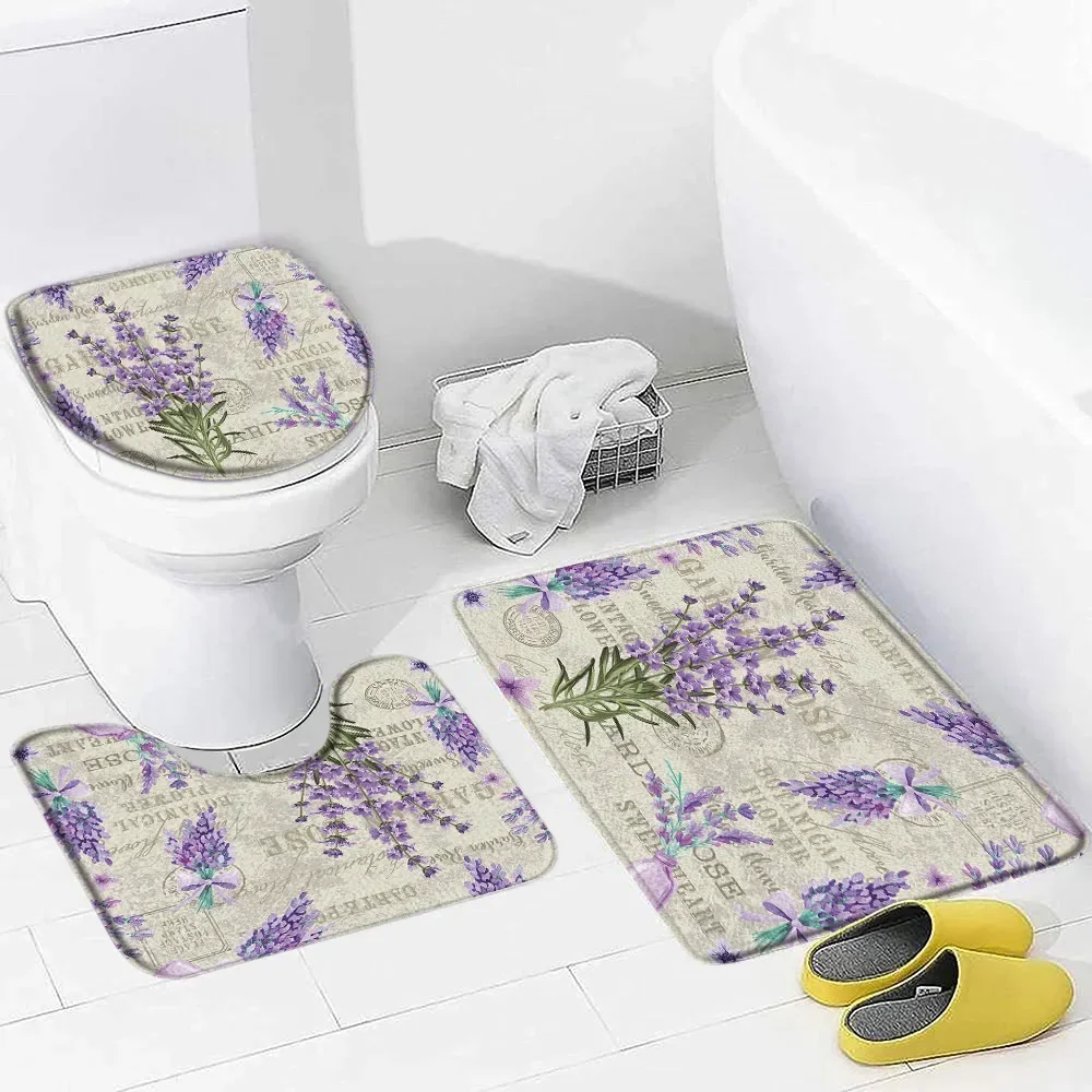 Purple Lavender Bath Mat Set N - Zara Home Bathroom Rug ulasan dan harga