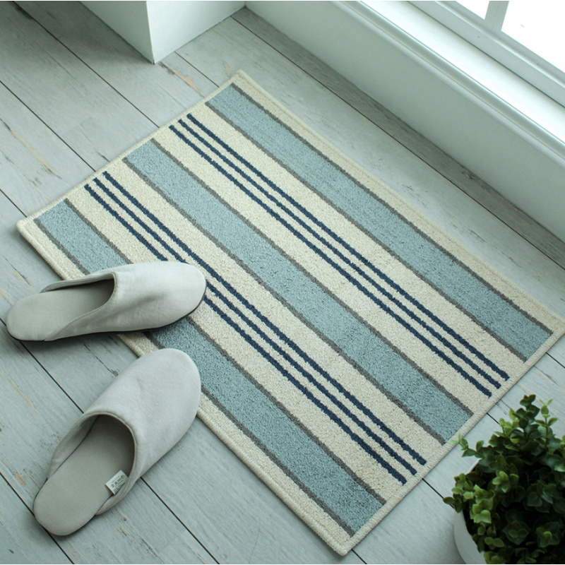 VIKAMA Korean Minimalist Strip - Zara Home Bathroom Rug ulasan dan harga