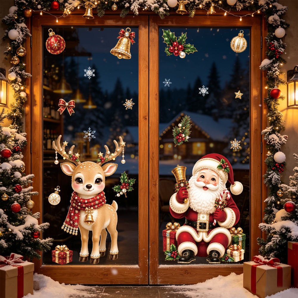 Christmas 2027 New Window Stic - Home Bathroom Wallpaper ulasan dan harga