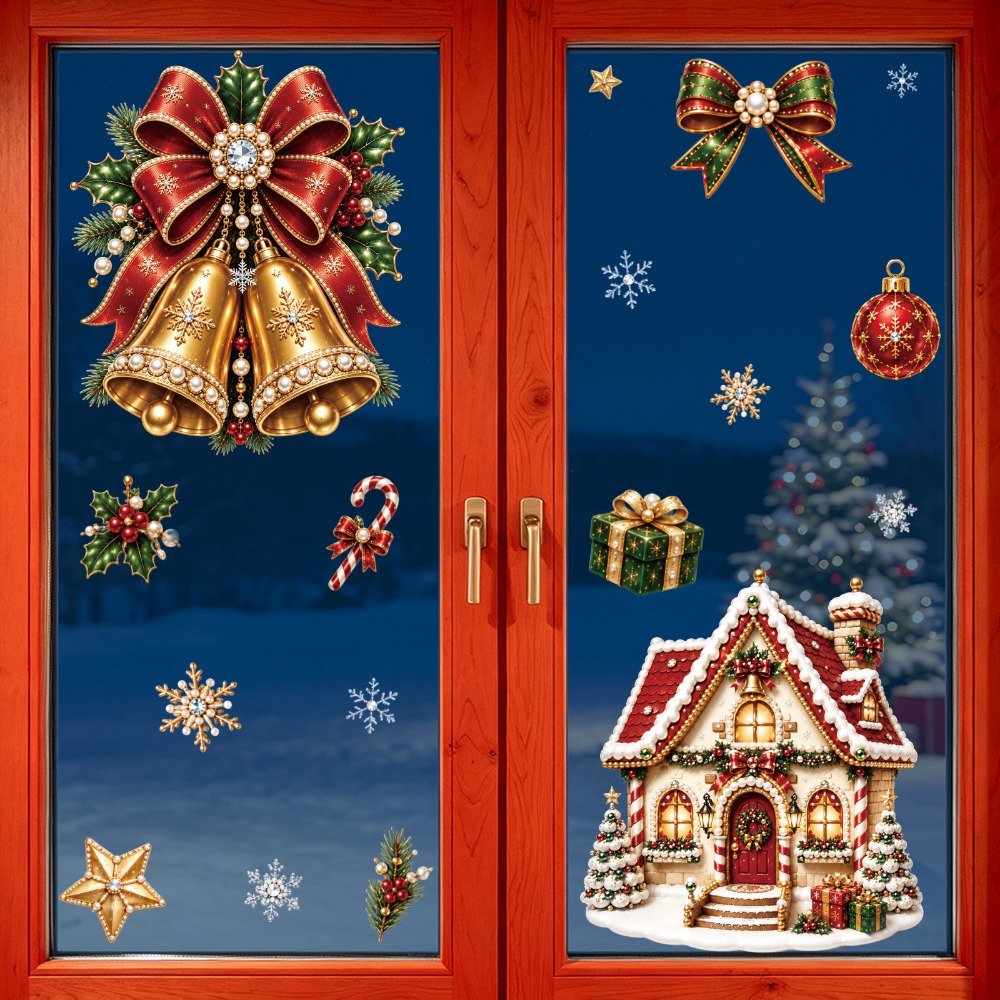 Christmas 2027 New Window Stic - Home Bathroom Wallpaper ulasan dan harga