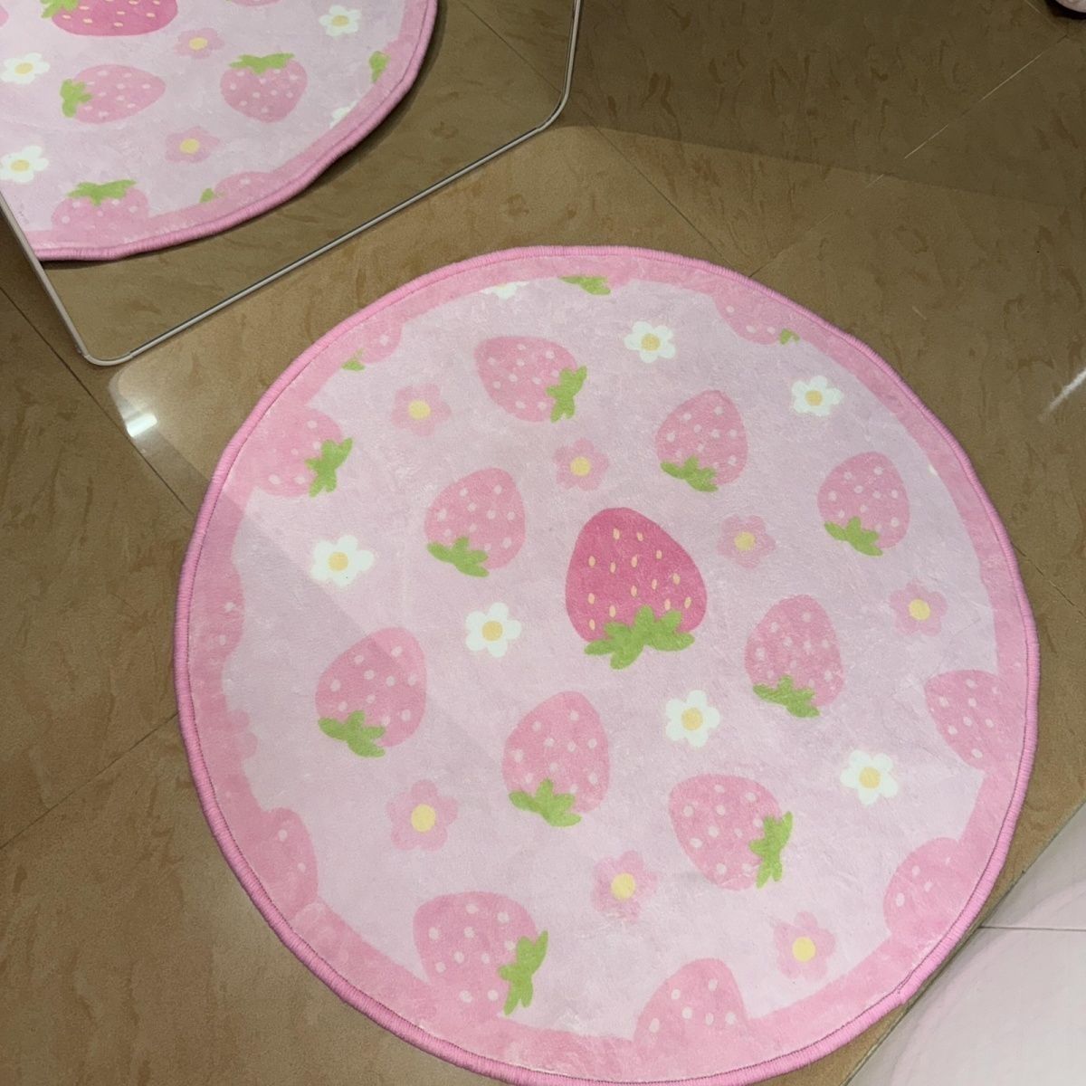 VIKAMA Sweet Strawberry Floor  - Zara Home Bathroom Rug ulasan dan harga
