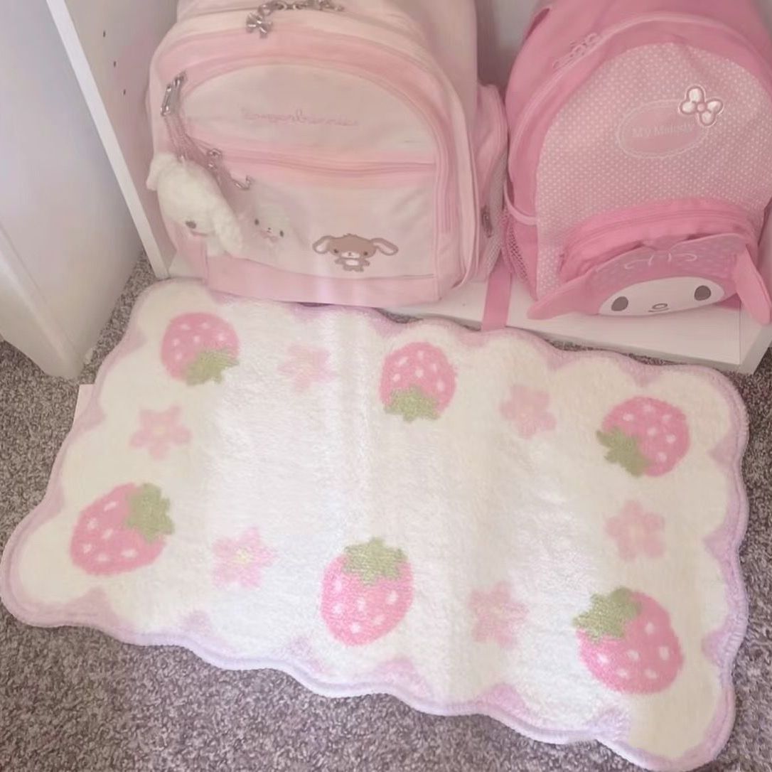 VIKAMA Sweet Strawberry Floor  - Zara Home Bathroom Rug ulasan dan harga