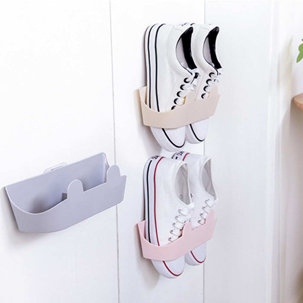 5Pcs Wall Slippers Shelf Space - Home Needs Bathroom Cleaning ulasan dan harga