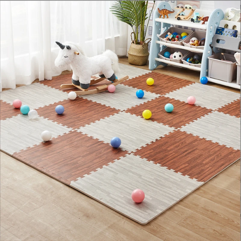 Wood Grain Foam Patchwork Mat  - Zara Home Bathroom Rug ulasan dan harga