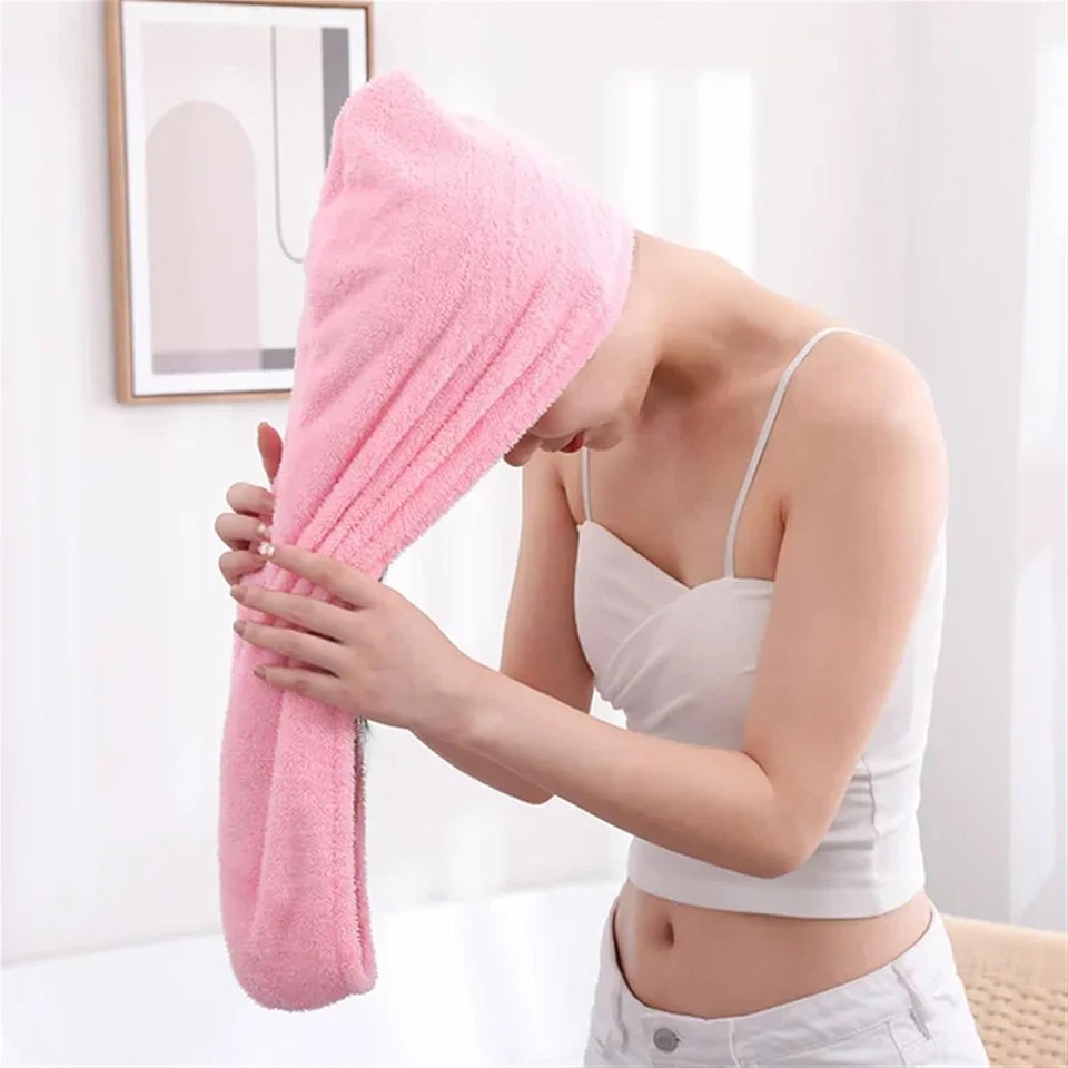 1PC Coral Fleece Hair Towel Wr - Home Bathroom Gadgets ulasan dan harga