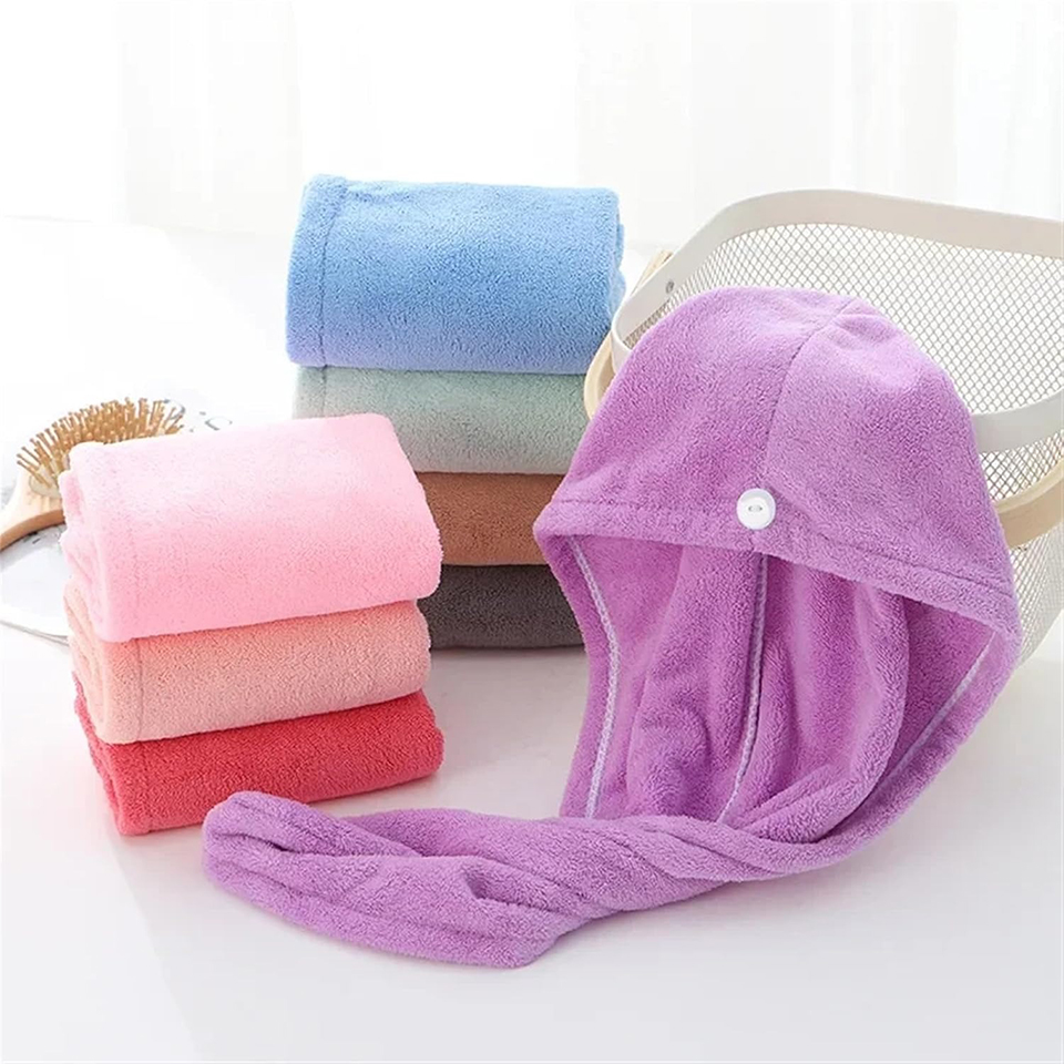 1PC Coral Fleece Hair Towel Wr - Home Bathroom Gadgets ulasan dan harga