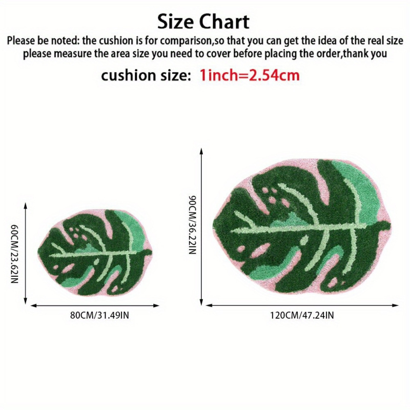 VIKAMA Pink Tropical Leaf Plus - Zara Home Bathroom Rug ulasan dan harga