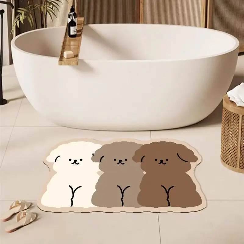 1PC Cute Dog Shaped Bathroom F - Zara Home Bathroom Rug ulasan dan harga