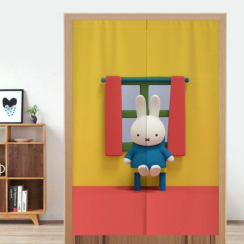 Cute Miffy Door Curtain No-Dri - Home Goods Bathroom Accessories ulasan dan harga