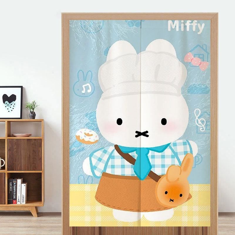 Cute Miffy Door Curtain No-Dri - Home Goods Bathroom Accessories ulasan dan harga
